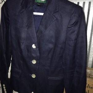 Linen Ralph Lauren blazer jacket lined